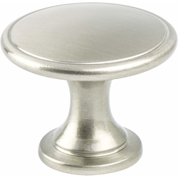 Berenson Alto 1-3/4 Inch Diameter Brushed Nickel Cabinet Knob, Contemporary Style, Aluminum Material, Ideal for Modern Interiors