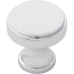 1-1/4 Inch Diameter Brownstone Knob, Chrome