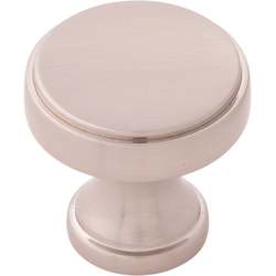 1-1/4 Inch Diameter Brownstone Knob, Satin Nickel