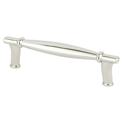 Berenson Dierdra 3-3/4 Inch Center to Center Polished Nickel Cabinet Pull, Zinc Material, Transitional Style