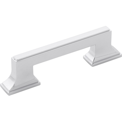4-15/16 Inch Wide and 3 Inch &amp; 3-3/4 Inch Center to Center Brownstone Pull, Chrome