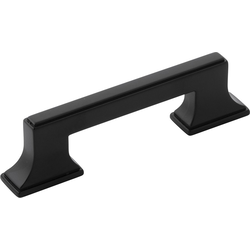 4-15/16 Inch Wide and 3 Inch &amp; 3-3/4 Inch Center to Center Brownstone Pull, Matte Black