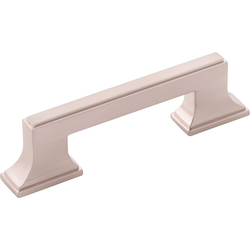 4-15/16 Inch Wide and 3 Inch &amp; 3-3/4 Inch Center to Center Brownstone Pull, Satin Nickel