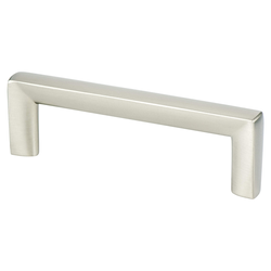 Berenson Metro 3-3/4 Inch Center to Center Brushed Nickel Cabinet Pull, Contemporary Zinc Material