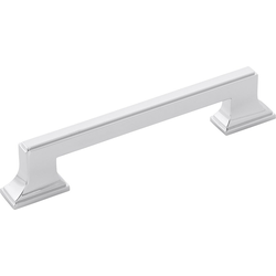 6-5/8 Inch Wide and 5-1/16 Inch Center to Center Brownstone Pull, Chrome
