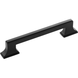 6-5/8 Inch Wide and 5-1/16 Inch Center to Center Brownstone Pull, Matte Black