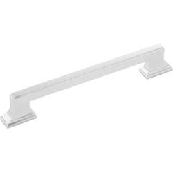 7-13/16 Inch Wide and 6-5/16 Inch Center to Center Brownstone Pull, Chrome
