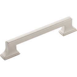 7-13/16 Inch Wide and 6-5/16 Inch Center to Center Brownstone Pull, Satin Nickel