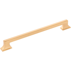 10-3/8 Inch Wide and 8-13/16 Inch Center to Center Brownstone Pull, Brushed Golden Brass