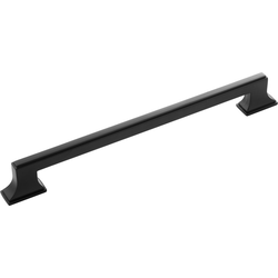 10-3/8 Inch Wide and 8-13/16 Inch Center to Center Brownstone Pull, Matte Black