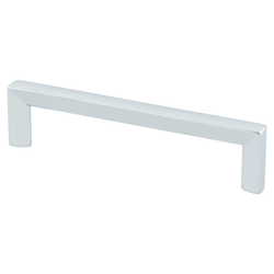 Berenson Metro 5-1/16 Inch Center to Center Polished Chrome Cabinet Pull, Contemporary Style Zinc Material