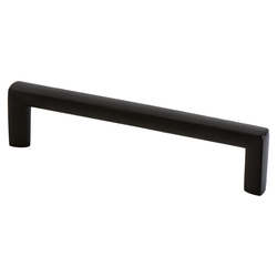 Berenson Metro 5-1/16 Inch Center to Center Matte Black Cabinet Pull, Contemporary Zinc Handle for Kitchen/Bath
