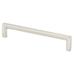 Berenson Metro 6-5/16 Inch Center to Center Brushed Nickel Cabinet Pull, Contemporary Style Zinc Material