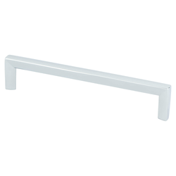 Berenson Metro 6-5/16 Inch Center to Center Polished Chrome Cabinet Pull, Contemporary Style Zinc Material