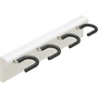 White, Housing: Nickel-plated, Hooks: Rubber covered