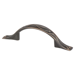Berenson Art Nouveau 3-1/2 Inch Center to Center Verona Bronze Cabinet Pull, Artisan Inspired Zinc Material