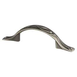 Berenson Art Nouveau 3-1/2 Inch Center to Center Vintage Nickel Cabinet Pull, Artisan Inspired Zinc Material