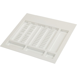 1-1/8 Inch Flat Medical Drawer Insert for Medical Instruments, White