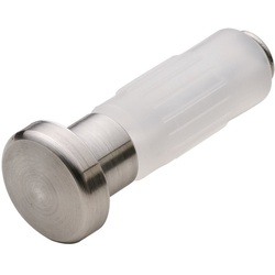 Decorative Flat Head End Cap for Kitchen Rail Systems, Matt Stainless Steel