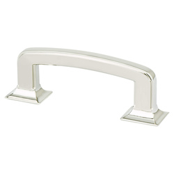 Berenson Designers Group 10, 3 Inch Center to Center Polished Nickel Hearthstone Pull for Cabinets and Drawers