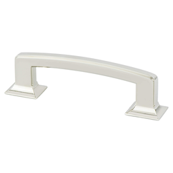 Berenson Designers Group 10, 3-3/4 Inch C/C, Polished Nickel Cabinet Pull, Zinc Material, Transitional Style