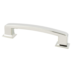 Berenson Designers Group 10, 6 Inch Center to Center, Polished Nickel Cabinet Pull, Zinc Material, Transitional Style