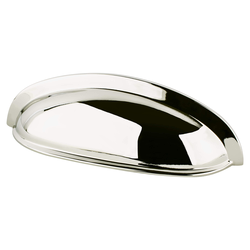 Berenson Designers Group 10, 3 Inch Center to Center, Polished Nickel Cabinet Cup Pull, Zinc Material, Transitional Style