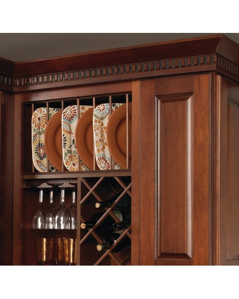 Hafele Wooden Plate Rack Cabinet Accessory, Maple