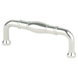 Berenson Designers Group 10, 3" C/C Polished Nickel Cabinet Pull, Zinc Material, Classic Comfort Series
