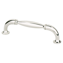 Berenson Designers Group 10, 4-3/8 Inch Length, Polished Nickel Cabinet Pull, Zinc Material, Transitional Style, 96mm Center to Center