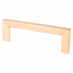 Berenson Metro 3-3/4 Inch Center to Center Cabinet Pull in Polished Copper, Contemporary Style Zinc Material for Modern Home Decor