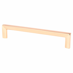 Berenson Metro 6-5/16 Inch Center to Center Cabinet Pull in Polished Copper, Contemporary Style Zinc Material for Modern Home Decor