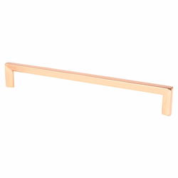 Berenson Metro 8-13/16 Inch Center to Center Polished Copper Cabinet Pull, Contemporary Style, Zinc Material, Perfect for Modern Home Decor