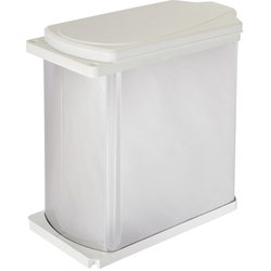 19 Quart Uno Rectangular Side Panel/Door Mounted Waste Bin, Stainless Steel