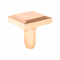 Berenson Metro Center to Center Cabinet Knob, Polished Copper, Contemporary Style, Zinc Material, 1 3/16in. Size