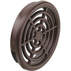 1-7/8 Inch Diameter Slotted Round Air Ventilation Cap with Harpoon Type Fitting, Brown