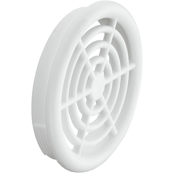 1-7/8 Inch Diameter Slotted Round Air Ventilation Cap with Harpoon Type Fitting, White