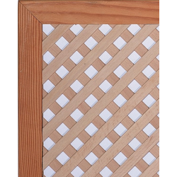 45 Degree Angle Lattice Grill with 1/2 Inch Staves, Oak
