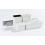 Silver, powder-coated, Contents: 2 - 1L boxes, 1 - 2.1L box, 2 - 2L boxes, 1 slotted knife block, 2 lids, 2 traverse rails
