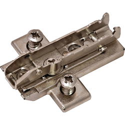 3.5 mm Tiomos Wing Frameless Mounting Plate, 4 Point Fixing with 13.5 mm Pre-Mounted Euro Screws