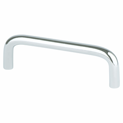25% OFF Berenson Zurich 3-1/2 Inch Center to Center Polished Chrome Pull, Steel Material, Contemporary Style, Part of Advantage Wire Pulls Collection