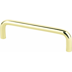 25% OFF Berenson Zurich 4 Inch Center to Center Polished Brass Pull, Contemporary Steel Handle for Modern Cabinets and Drawers