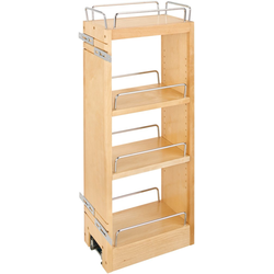 6-1/2 Inch Width Pull-Out Organizer with Soft-Close for Full Access 30" High and 9" Wall Cabinets, Natural, Min. Cabinet Opening: 9" W x 10-7/8" D x 30" H