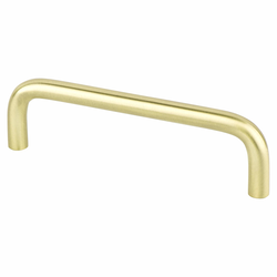 25% OFF Berenson Zurich 4 Inch Center to Center Satin Brass Pull, Contemporary Steel Handle for Modern Cabinets
