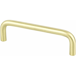 25% OFF Berenson Zurich Satin Brass Pull, 4-1/16 Inches Length, Contemporary Steel Pull for Cabinets and Drawers, Advantage Wire Pulls Collection