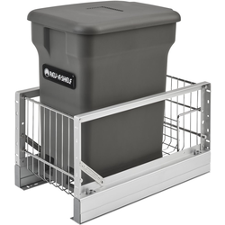 24 Quart Aluminum Bottom Mount Compo+ Bin Pull-Out, Orion Gray, Min. Cabinet Opening: 12"W x 18"D x 19-5/16"H