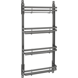 10-5/8 Inch Width Flat Wire Door Mount Spice Organizer for 15" Cabinets, Orion Gray, Min. Cabinet Opening: 11"W x 2-7/16"D x 23-1/2"H