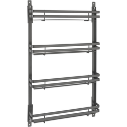 13-9/16 Inch Width Flat Wire Door Mount Spice Organizer for 18" Cabinets, Orion Gray, Min. Cabinet Opening: 14"W x 2-7/16"D x 23-1/2"H