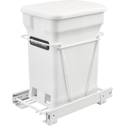 24 Quart Single Wire Bottom Mount Compo+ Recycle Center for 15" Base Cabinets, White, Min. Cabinet Opening: 12"W x 16"D x 18-3/16"H