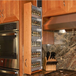 5% OFF Drop-Down Right Facing 6-Shelf Spice Rack/Storage System, Requires 4-3/4" Opening Width with Minimum Opening 37-1/2" Height x 11-1/2 Depth, Standard Installation, Maple